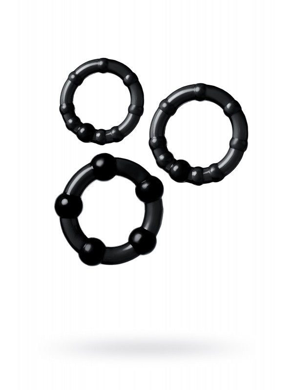 Cicimshop Penis  Halka Seti, TPE, siyah, Ø 3,5/3/2 cm&hellip;