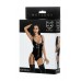 CicimshopGlossy KATHERİN Deri Bodysuit Jartiyer, Wetlook, Bağcıklı, siyah, XL