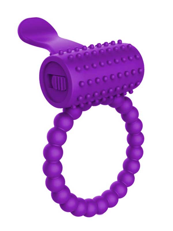Cicimshop Boğumlu Tırtıklı Titreşimi Penis Halkası Mor&hellip;