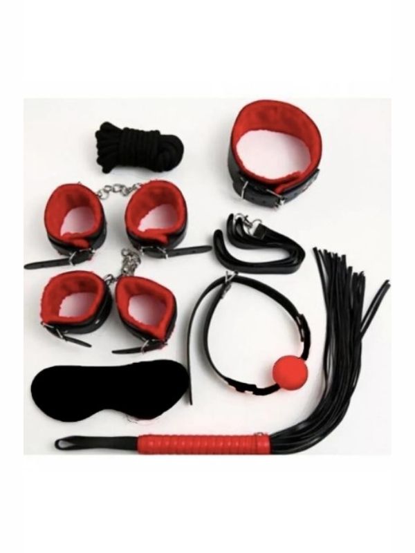 Cicimshop  Fetiş Kırmızı Siyah Set 7 Parça&hellip;