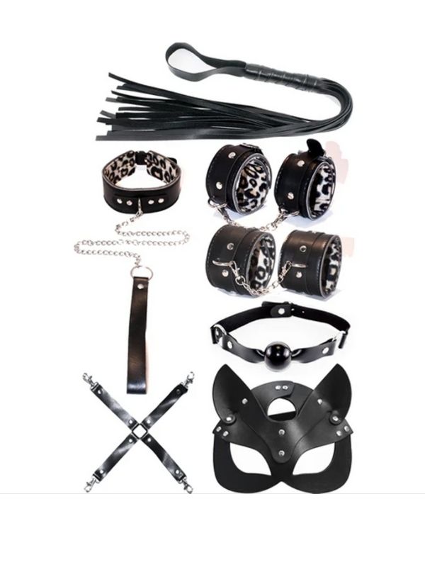 Cicimshop  Fetiş Siyah Leopar Set 7 Parça&hellip;